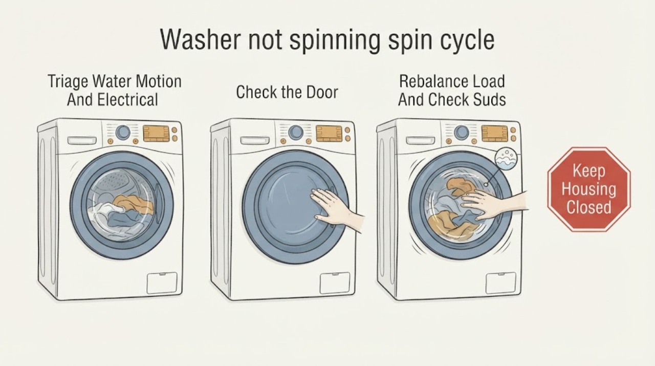 Washer not spinning spin cycle