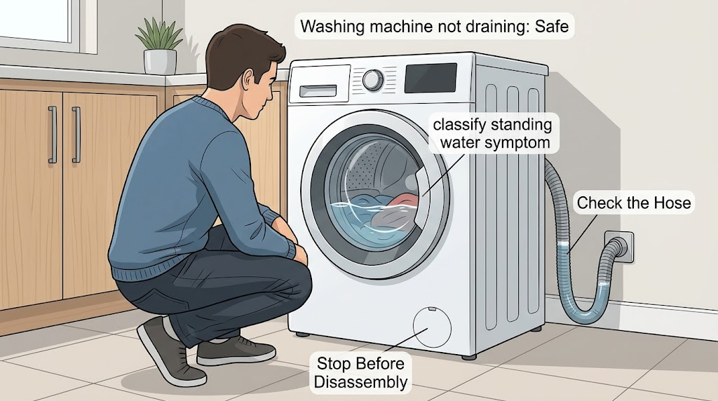 Washing machine not draining: Safe