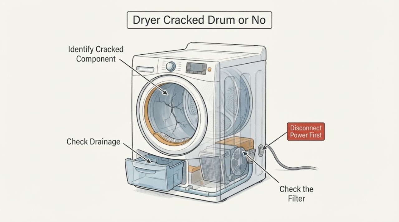 Dryer Cracked Drum or No
