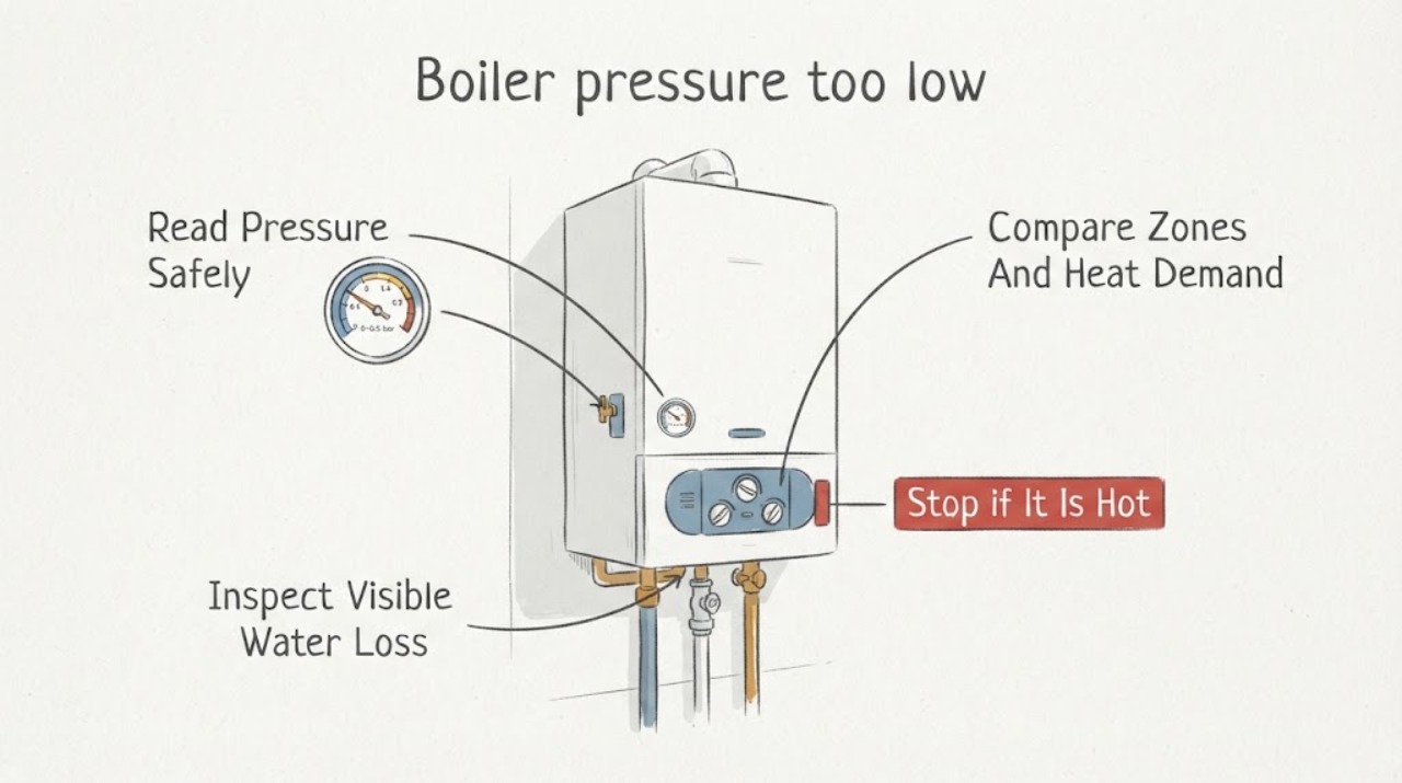 Boiler pressure too low