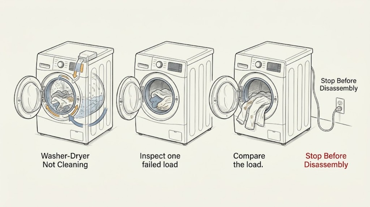 Washer-Dryer Not Cleaning