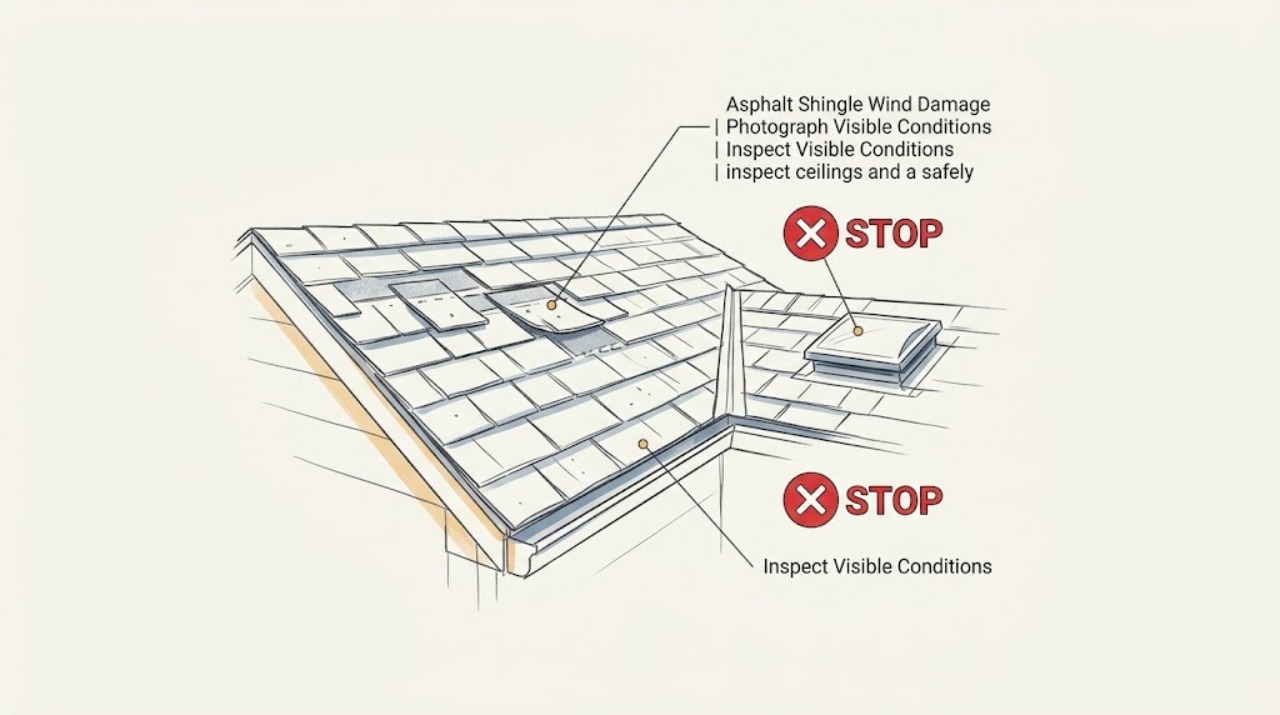 Asphalt Shingle Wind Damage