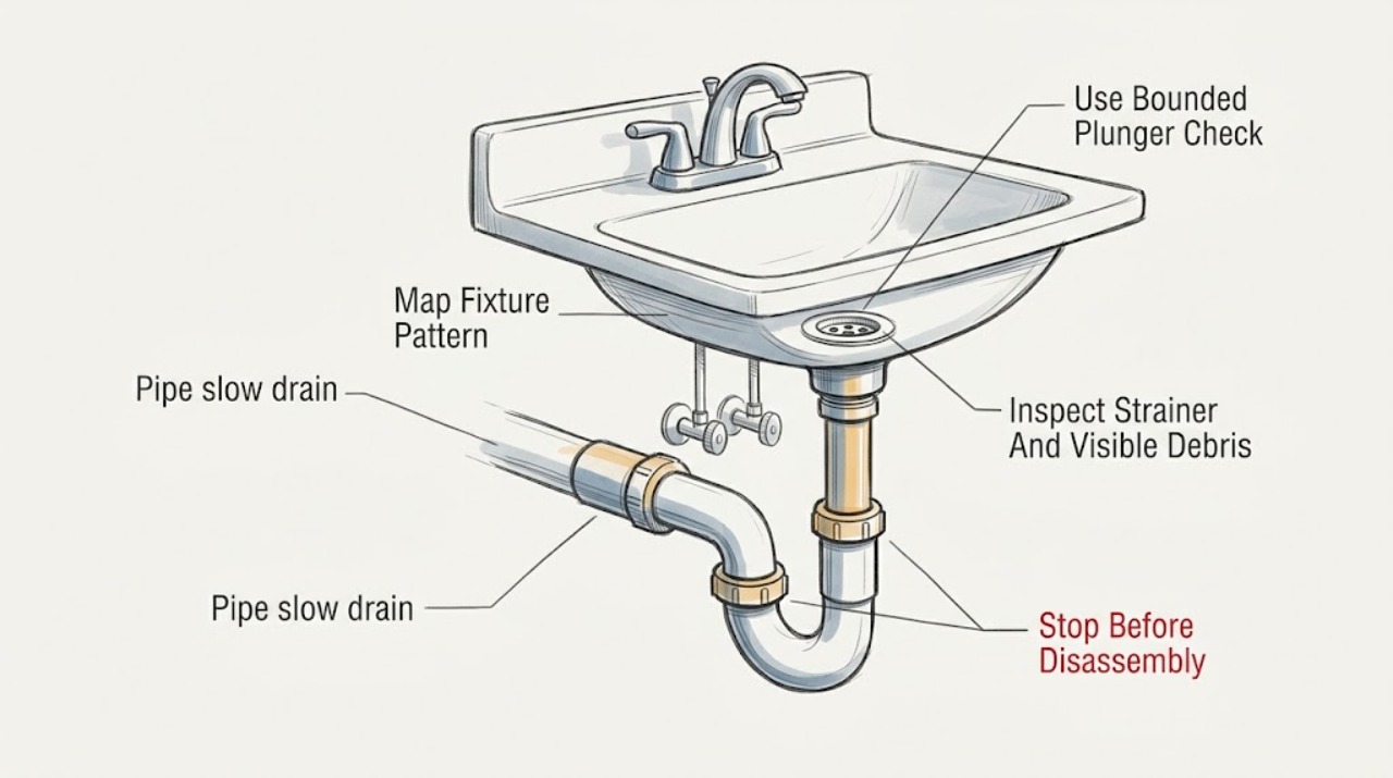 Pipe slow drain