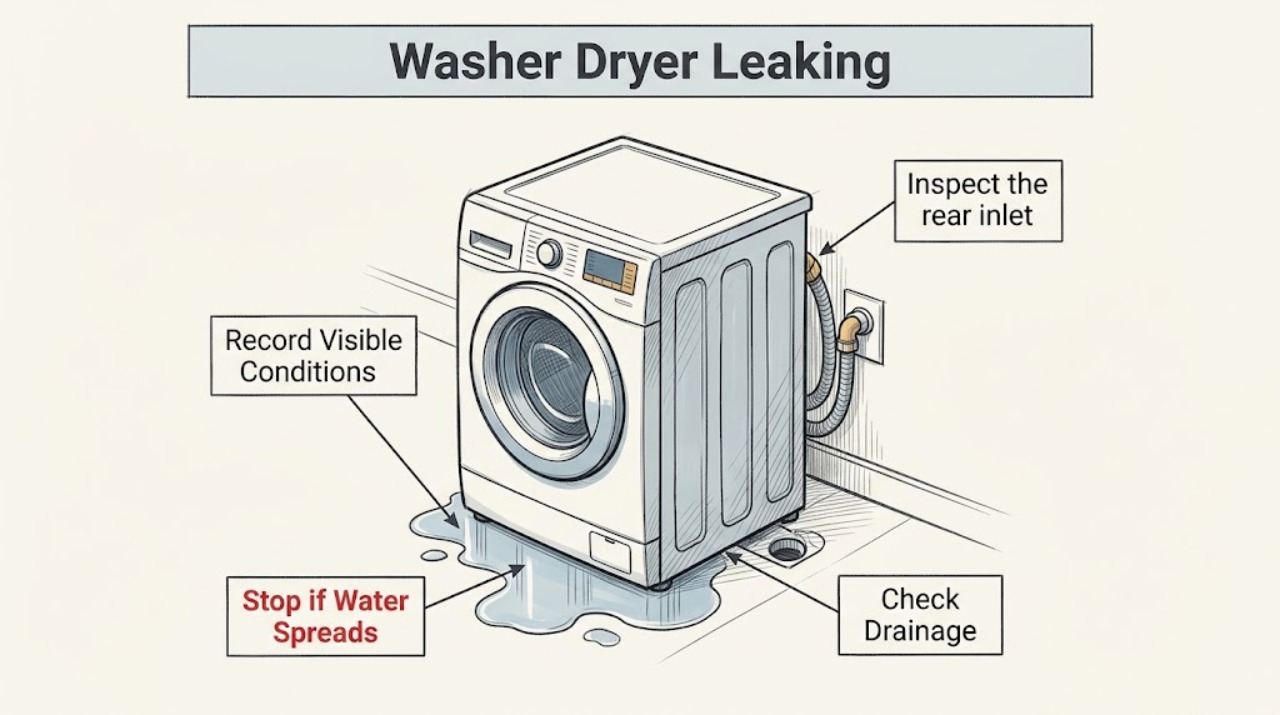 Washer Dryer Leaking