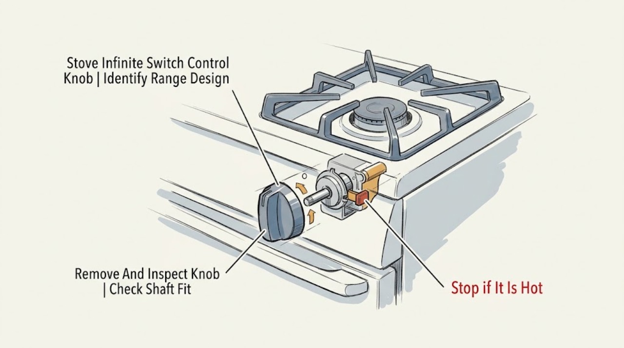 Stove Infinite Switch Control Knob