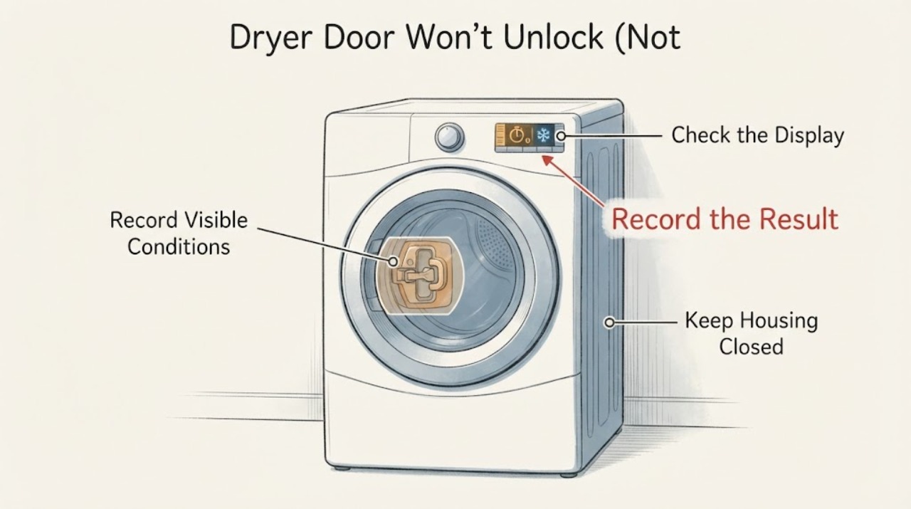 Dryer Door Won’t Unlock (Not