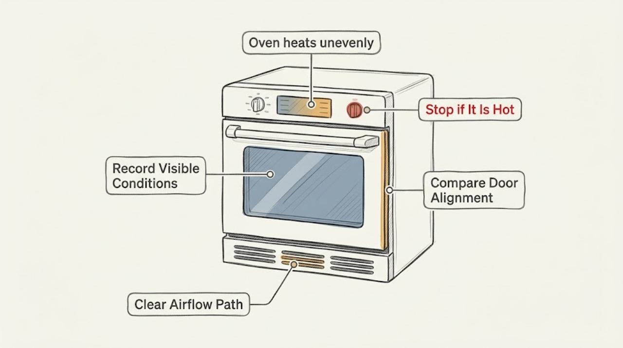 Oven heats unevenly