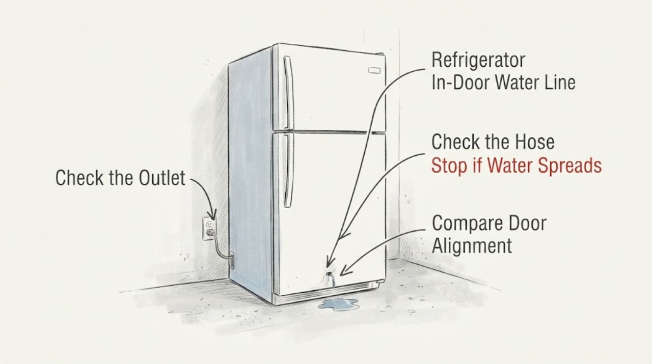 Refrigerator In-Door Water Line