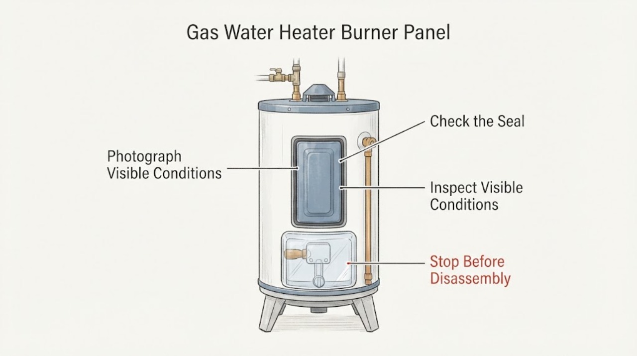 Gas Water Heater Burner Panel