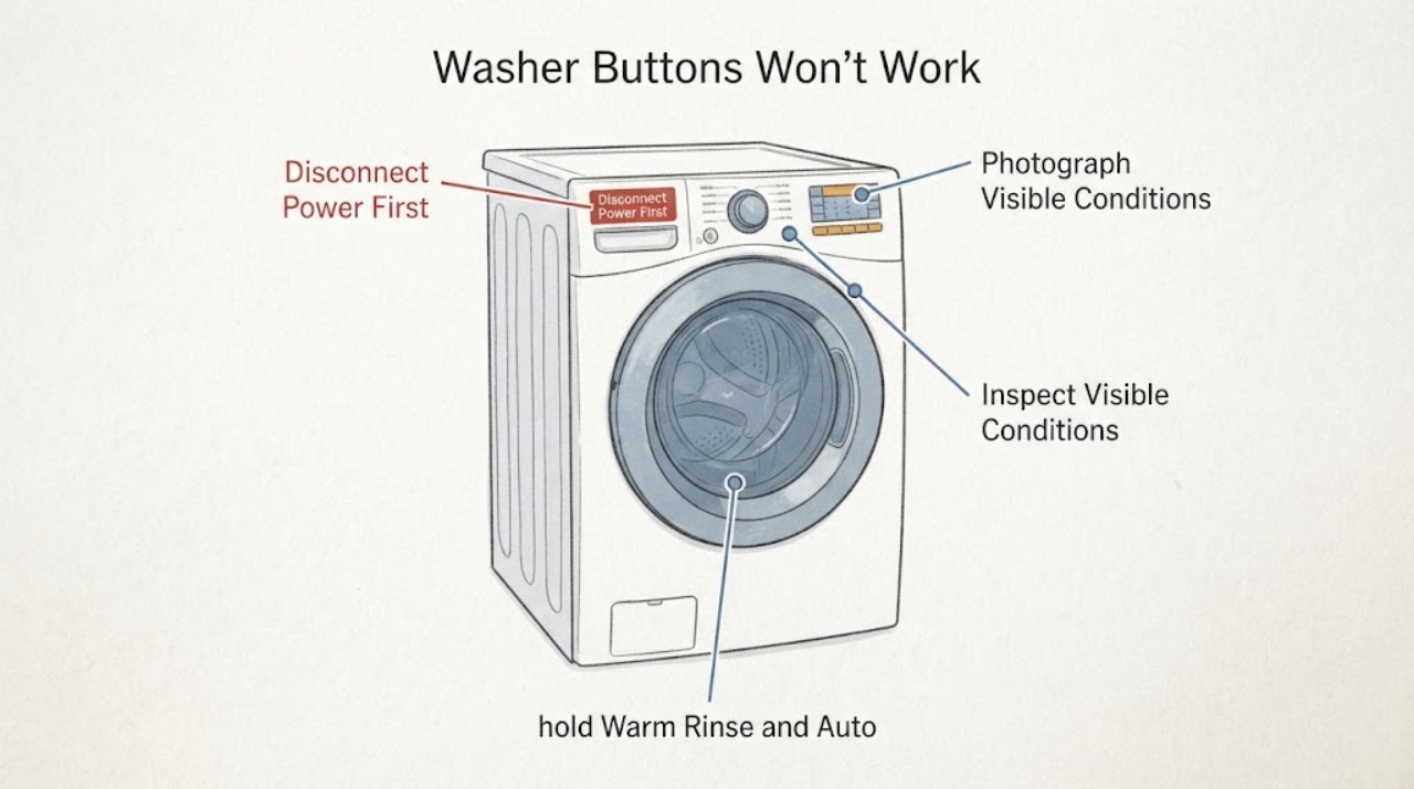 Washer Buttons Won't Work