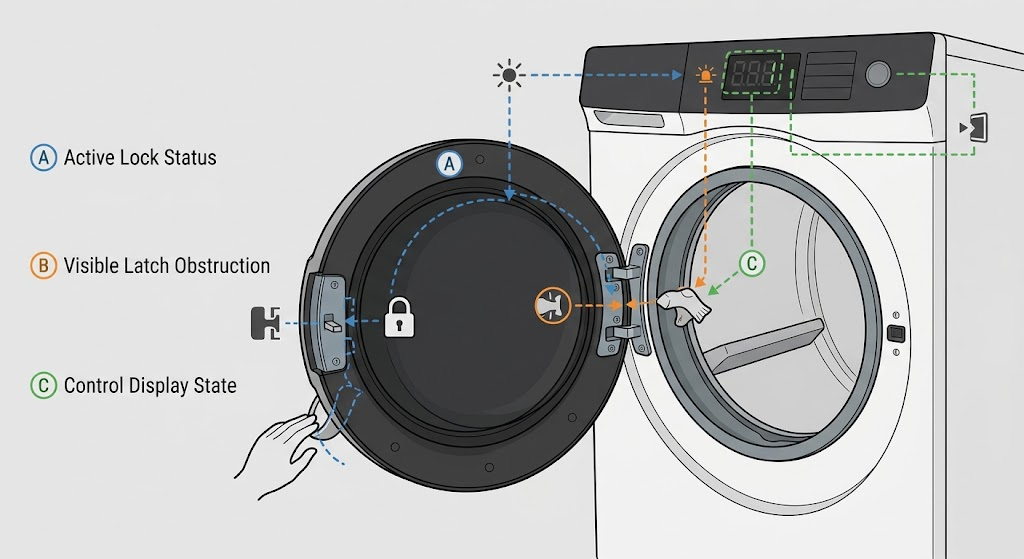 Electrolux Washer-Dryer Door Locked: Safe Checks and Fault Branches