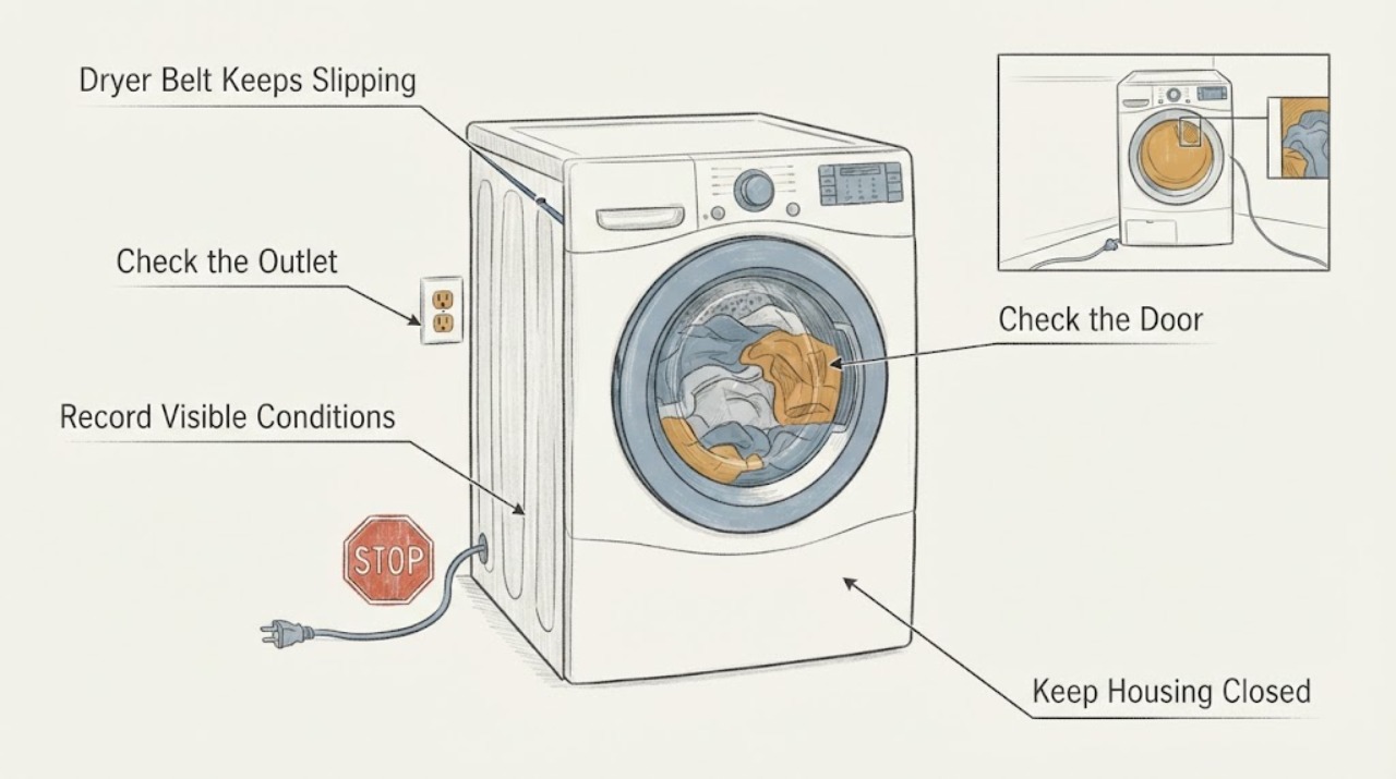 Dryer Belt Keeps Slipping