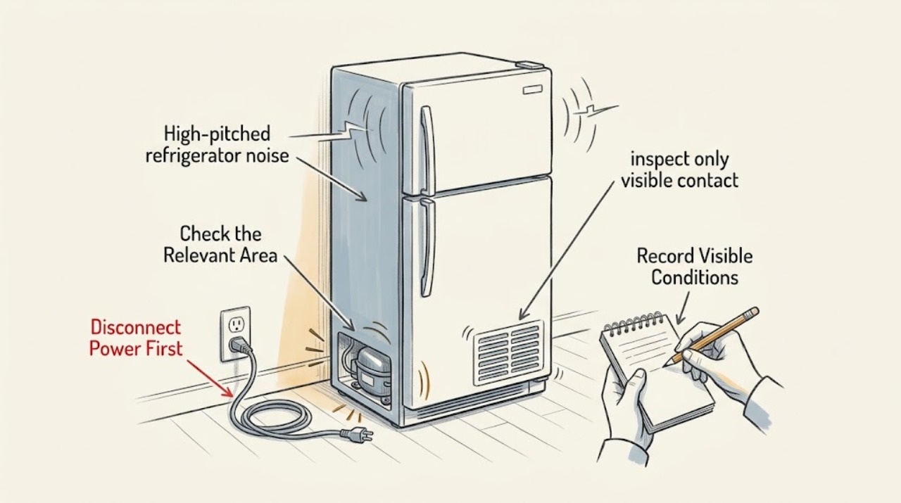 High-pitched refrigerator noise