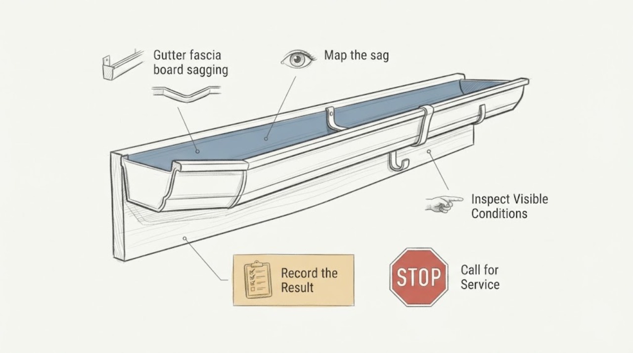 Gutter fascia board sagging