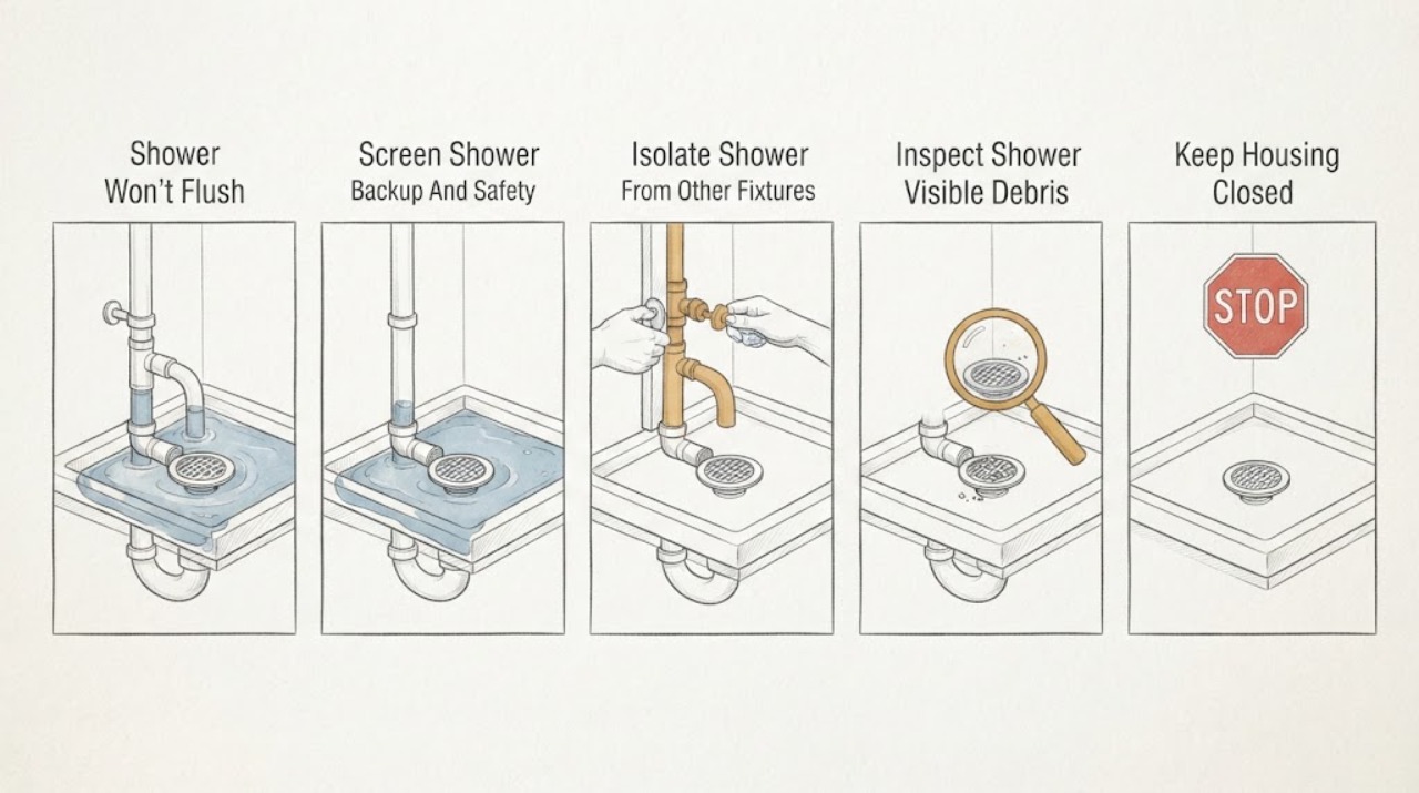 Shower Won't Flush