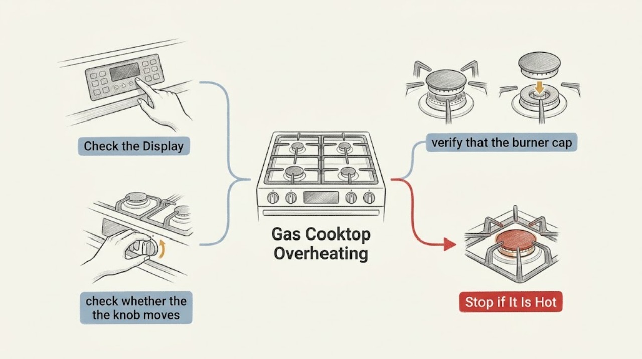 Gas Cooktop Overheating