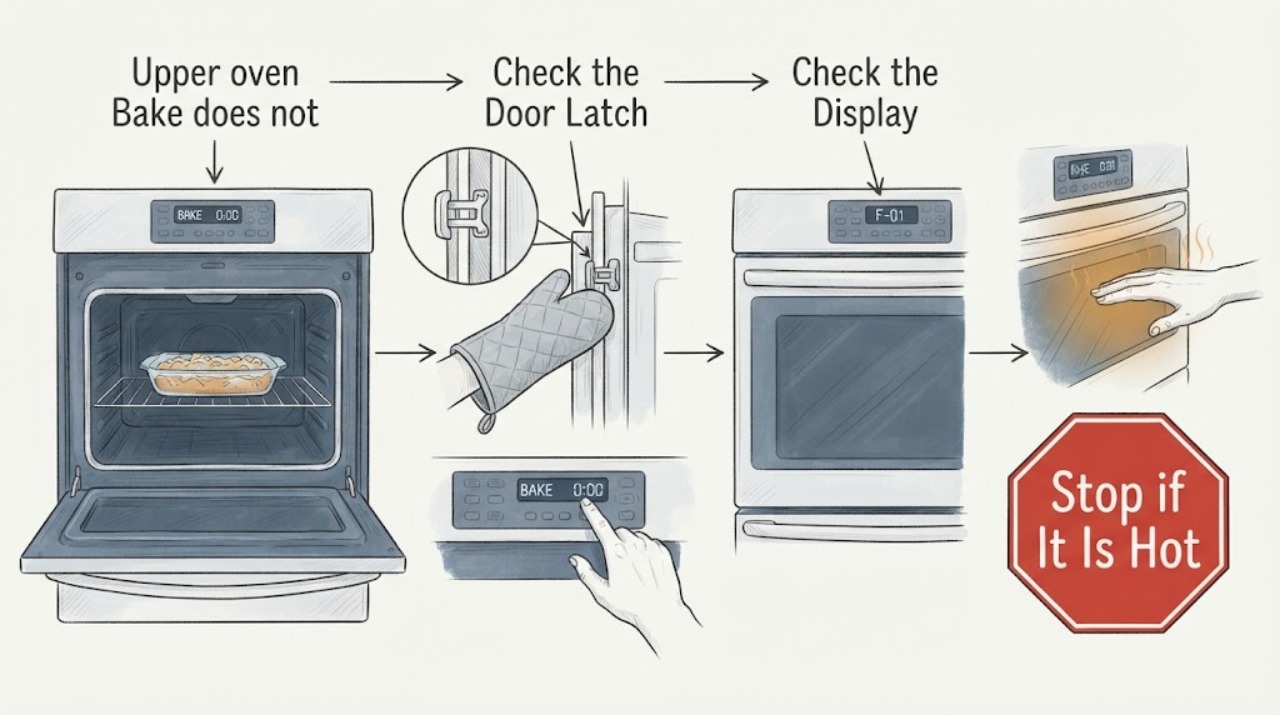 Upper oven Bake does not