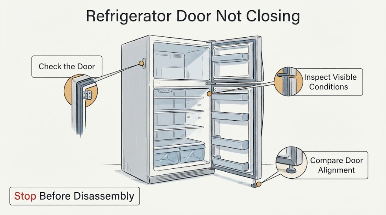 Refrigerator Door Not Closing