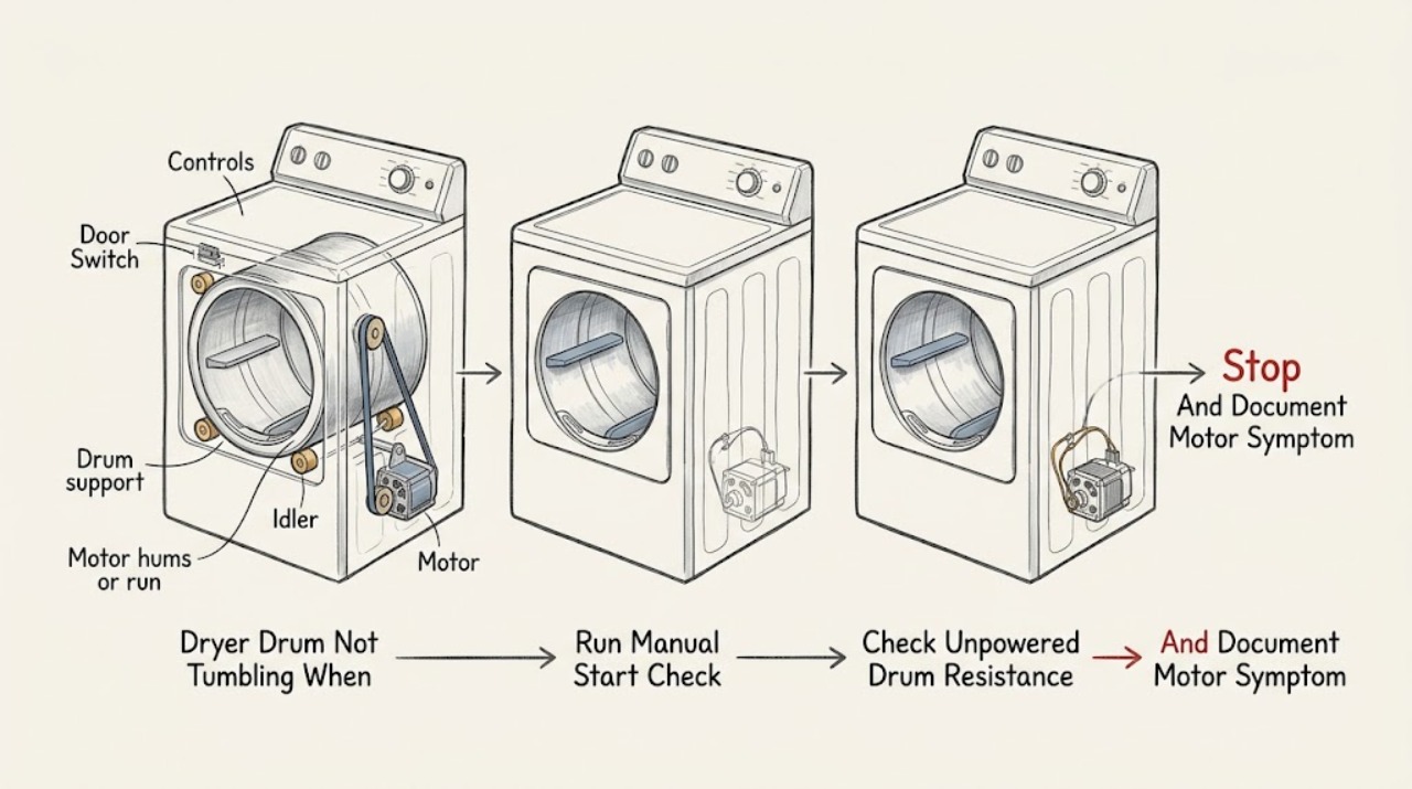 Dryer Drum Not Tumbling When