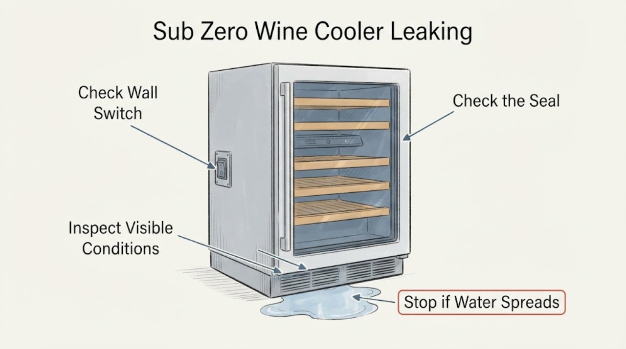 Sub Zero Wine Cooler Leaking