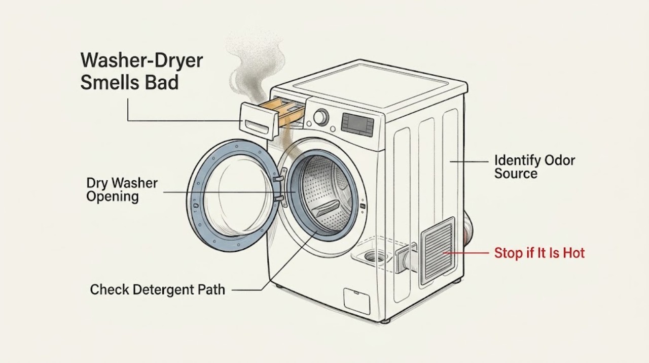 Washer-Dryer Smells Bad