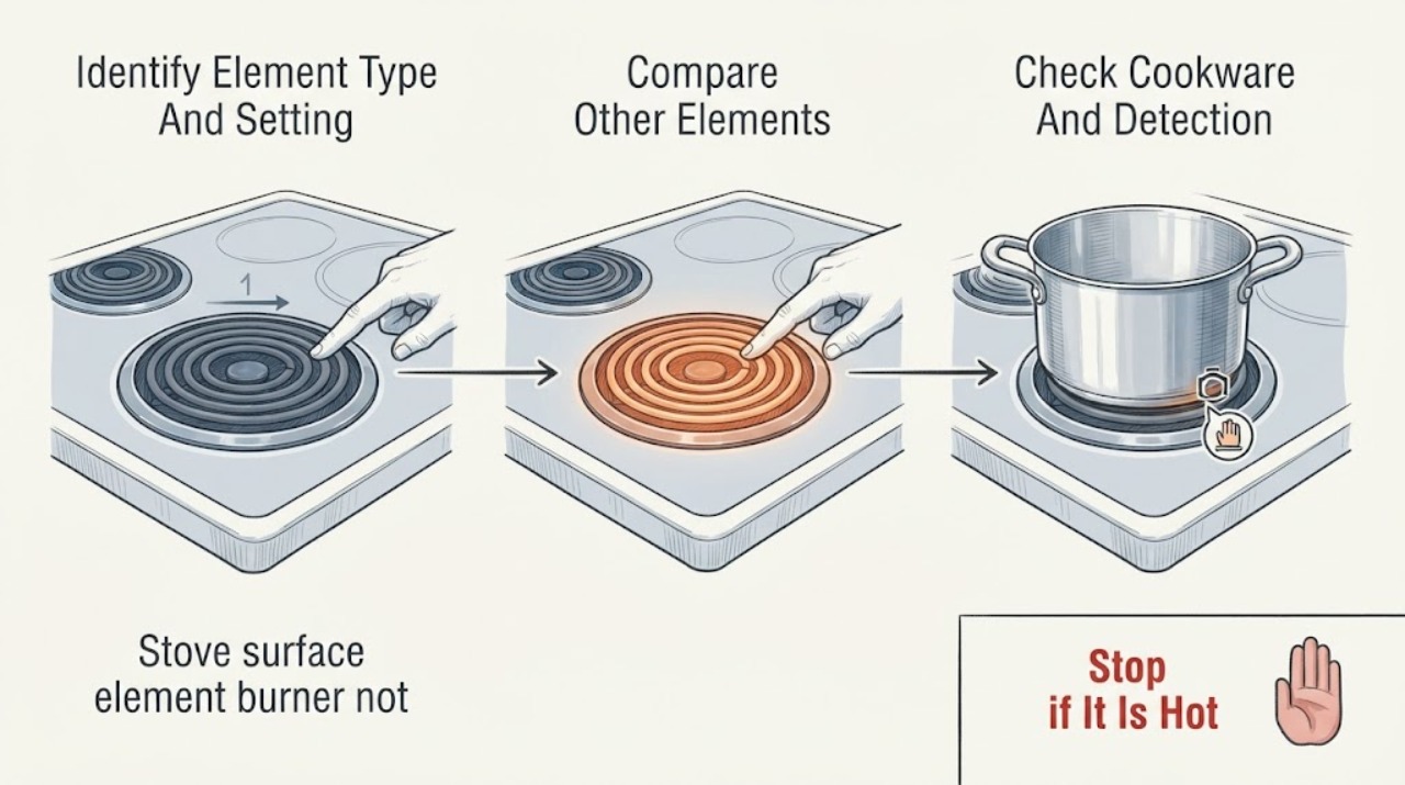 Stove surface element burner not