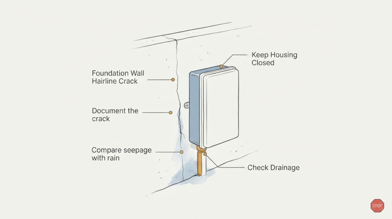 Foundation Wall Hairline Crack
