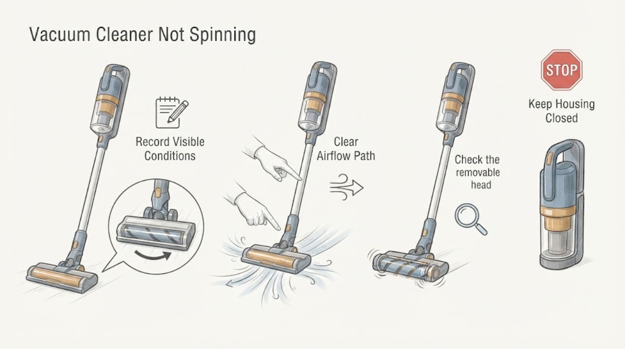 Vacuum Cleaner Not Spinning