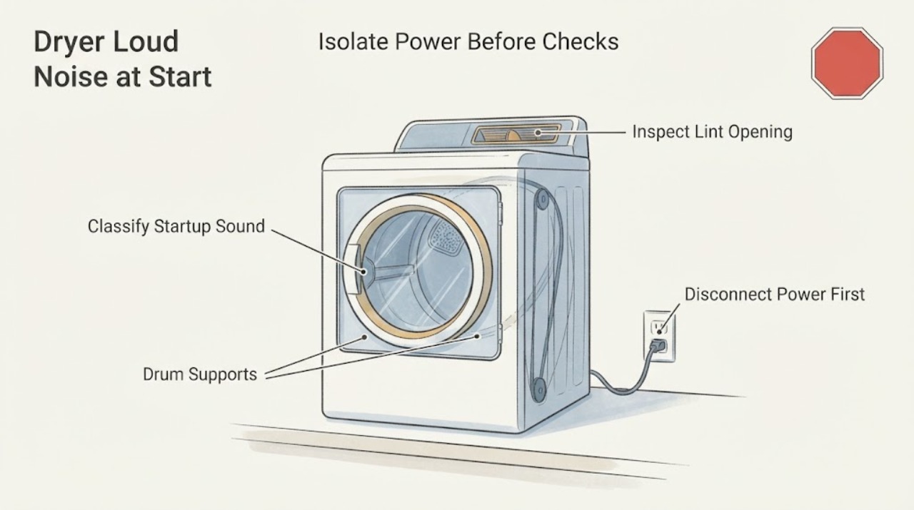 Dryer Loud Noise at Start