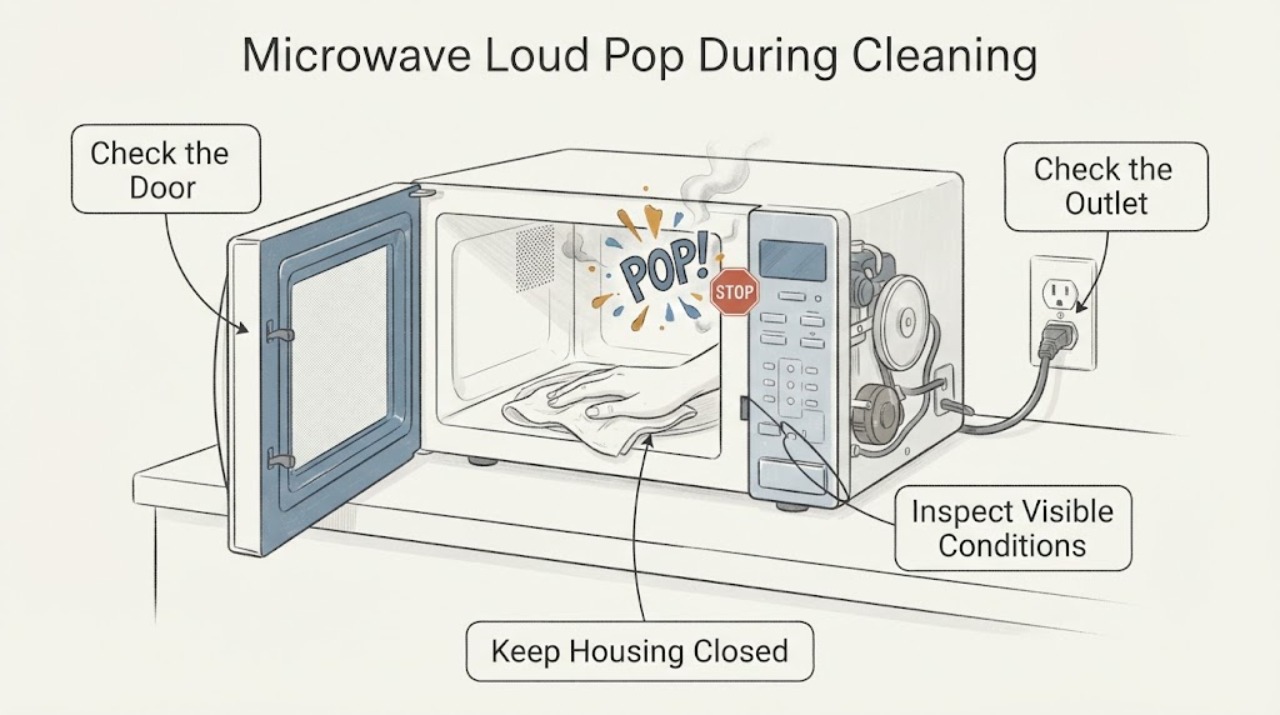 Microwave Loud Pop During Cleaning