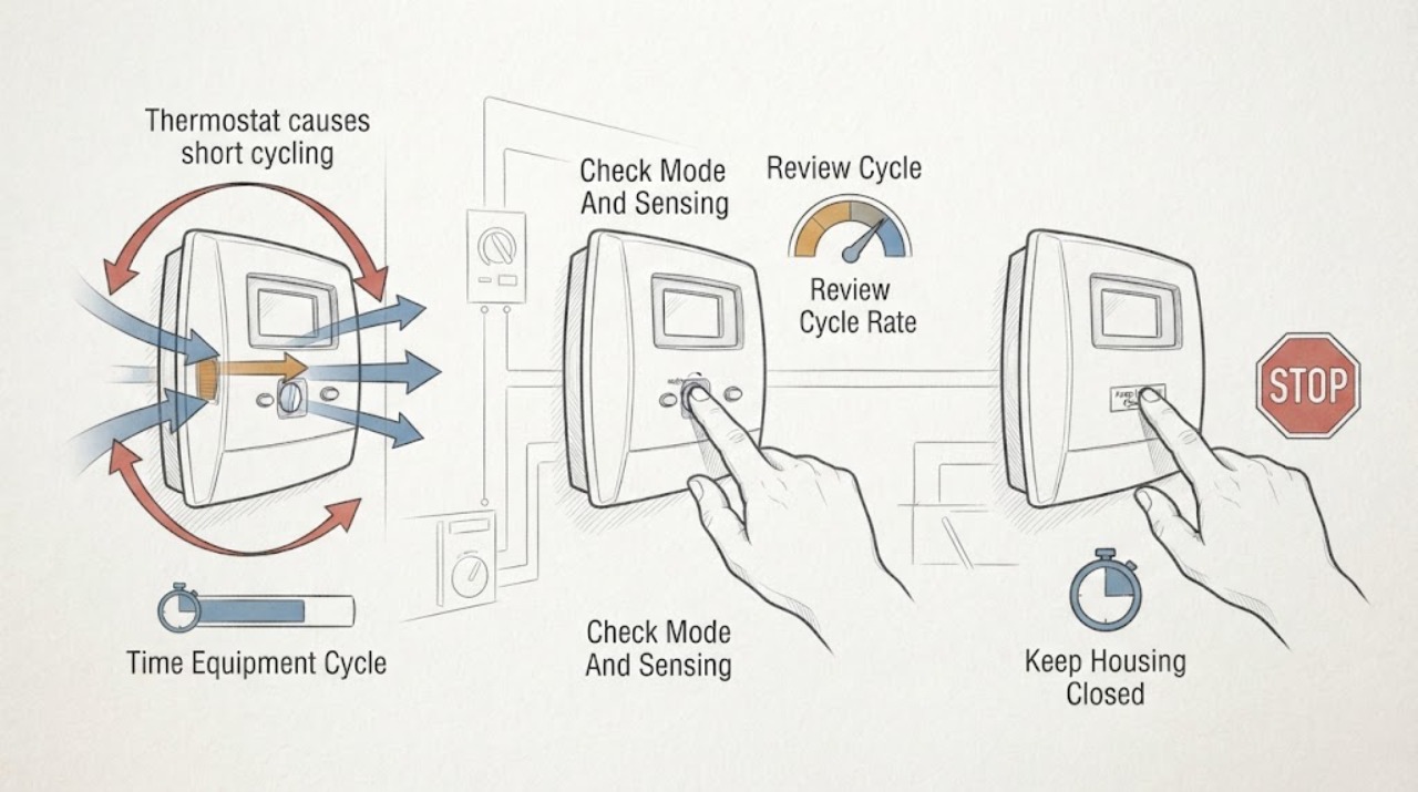 Thermostat causes short cycling