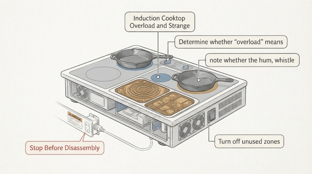 Induction Cooktop Overload and Strange