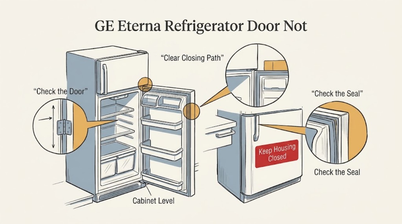 GE Eterna Refrigerator Door Not