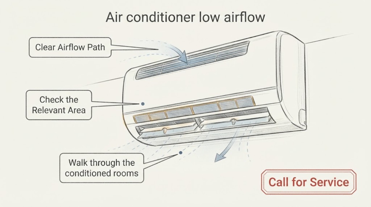 Air conditioner low airflow