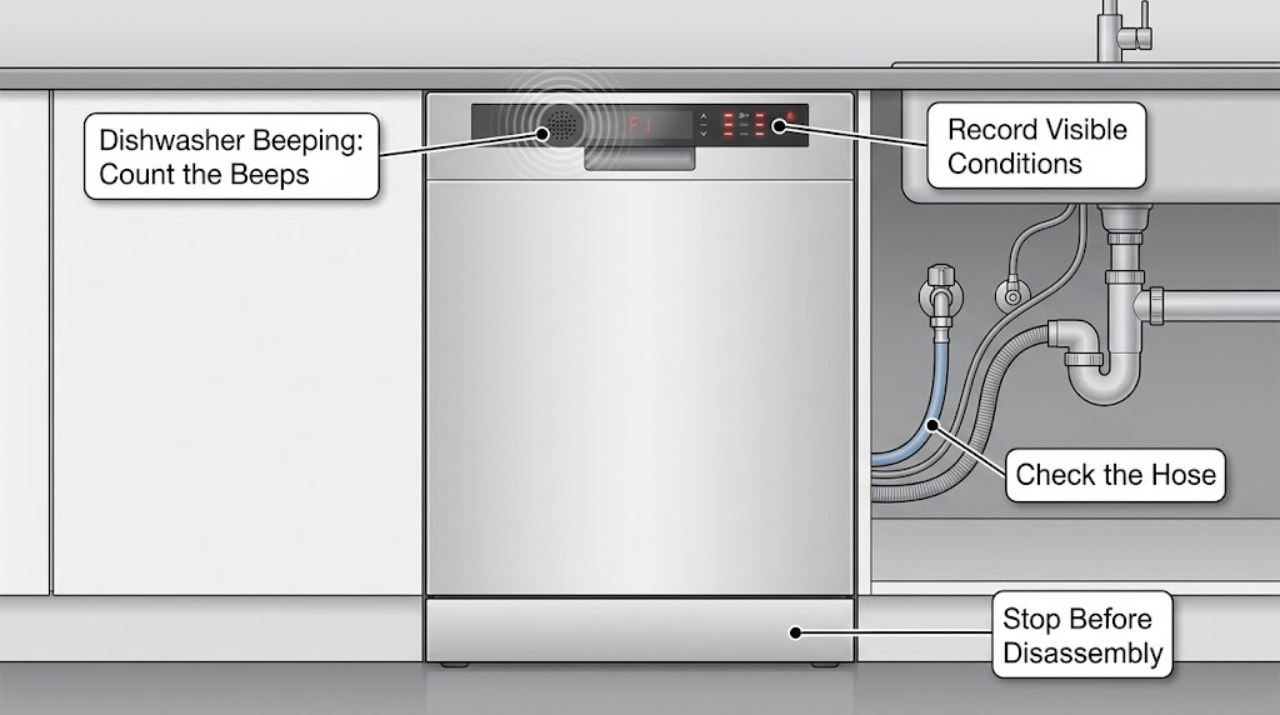 Dishwasher Beeping: Count the Beeps