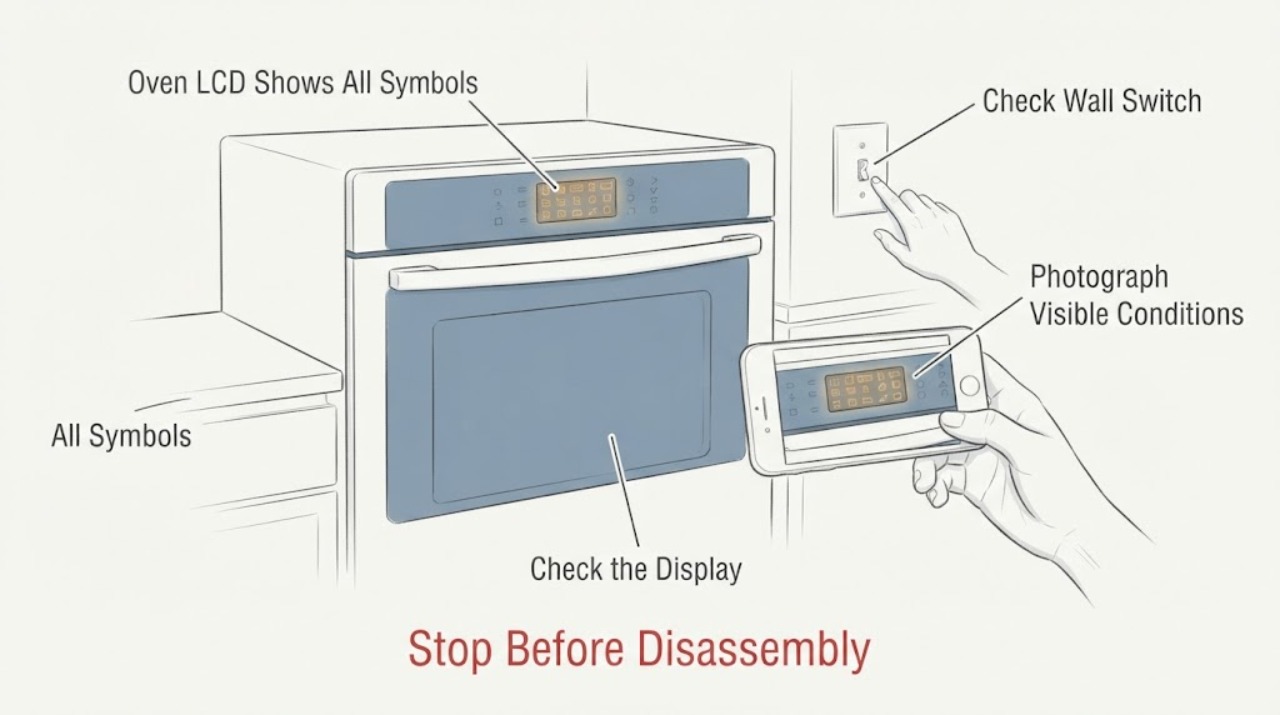 Oven LCD Shows All Symbols