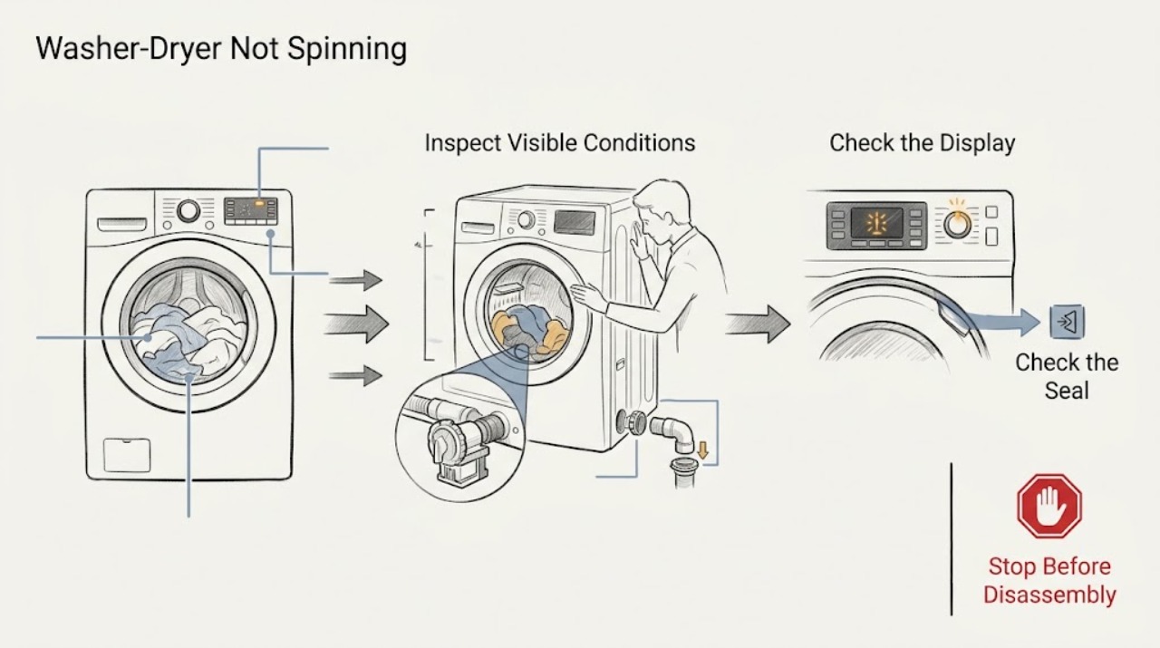 Washer-Dryer Not Spinning