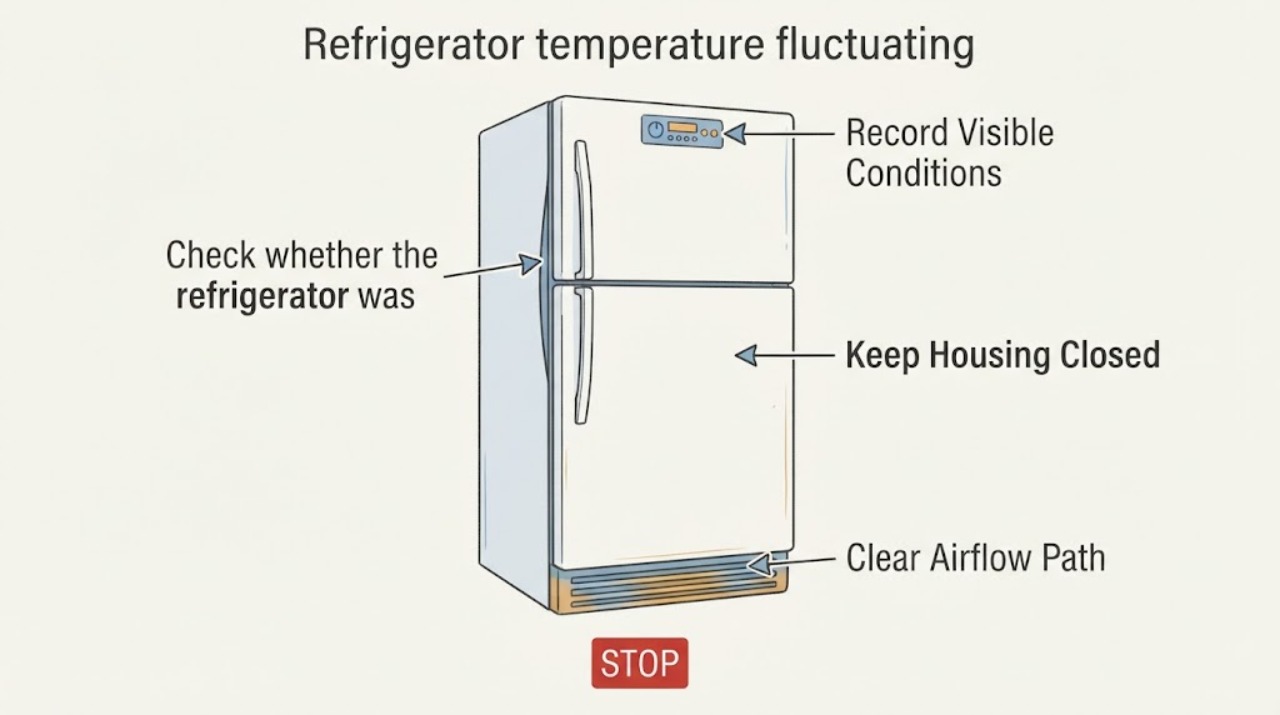 Refrigerator temperature fluctuating
