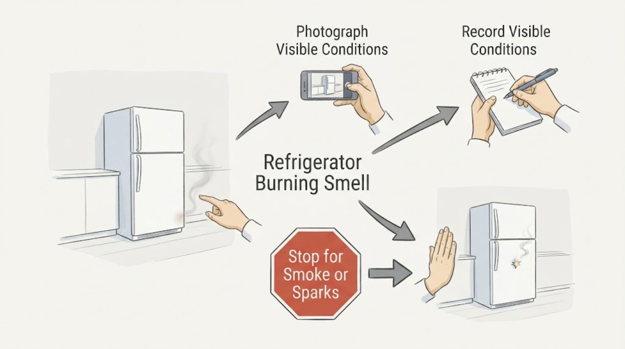 Refrigerator Burning Smell