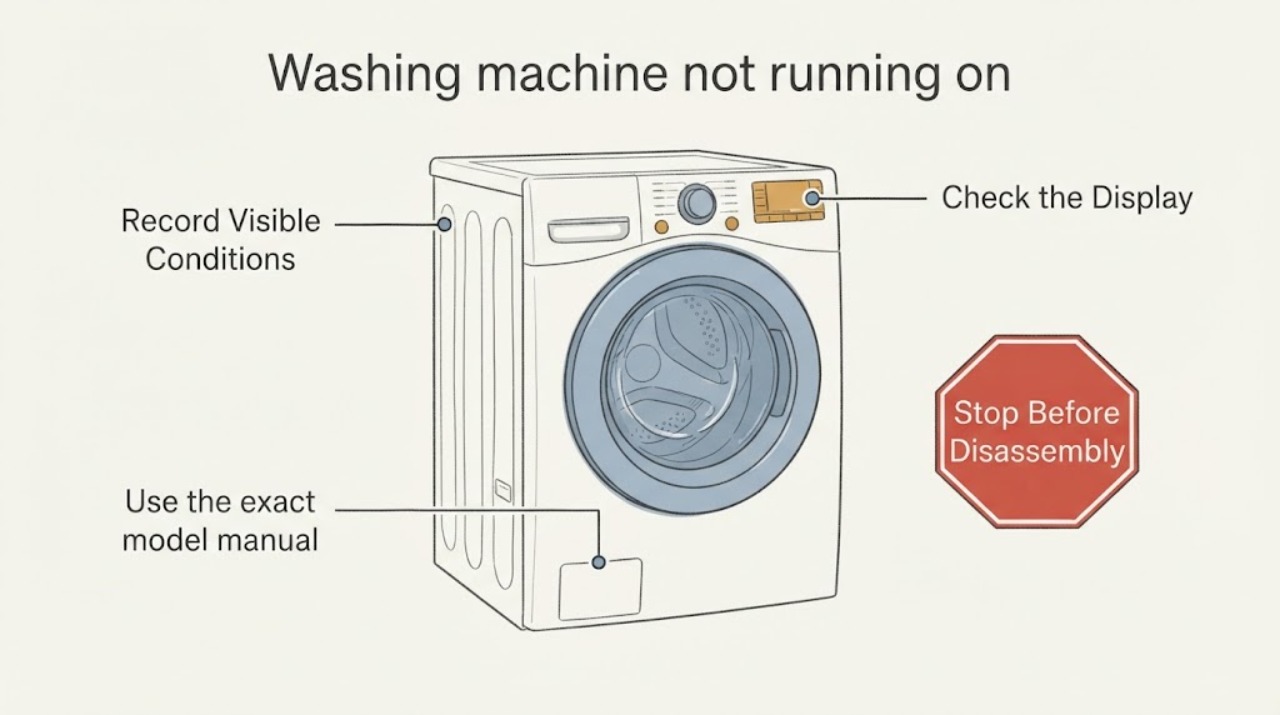 Washing machine not running on