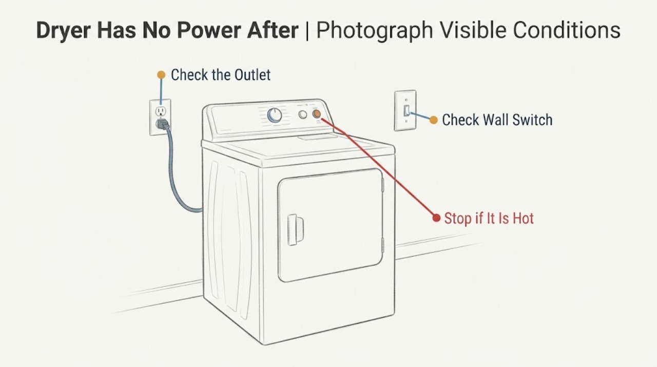 Dryer Has No Power After