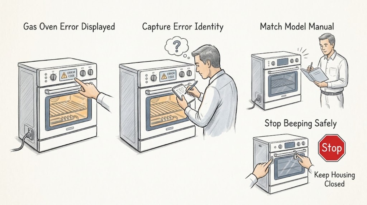 Gas Oven Error Displayed