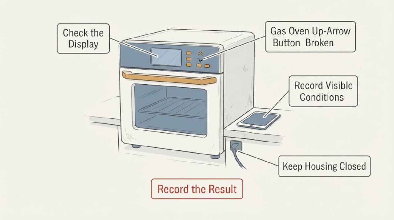 Gas Oven Up-Arrow Button Broken