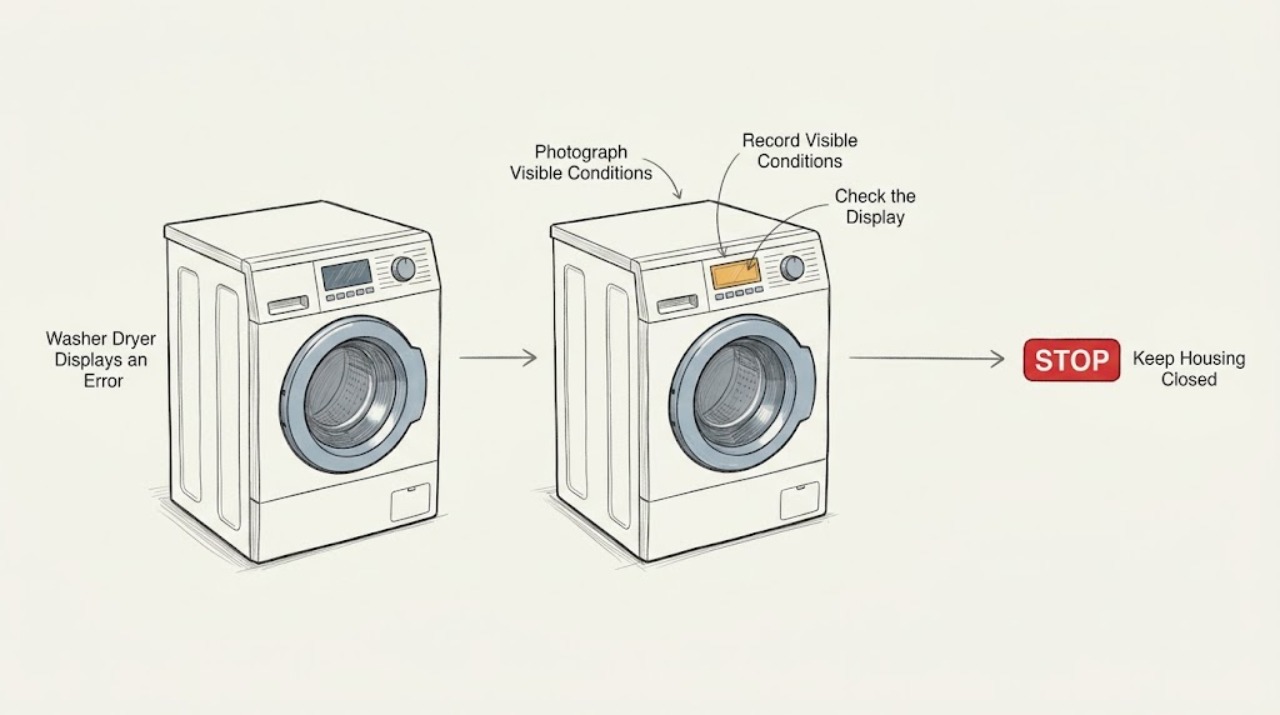 Washer Dryer Displays an Error