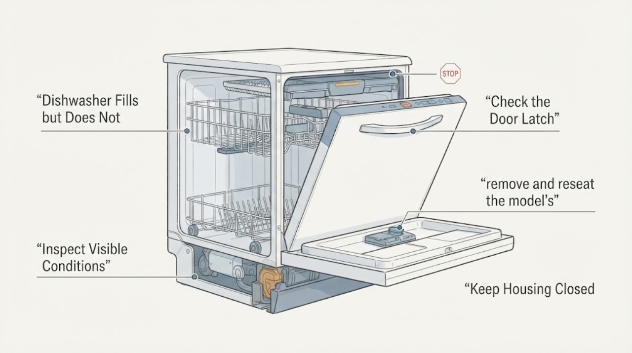 Dishwasher Fills but Does Not