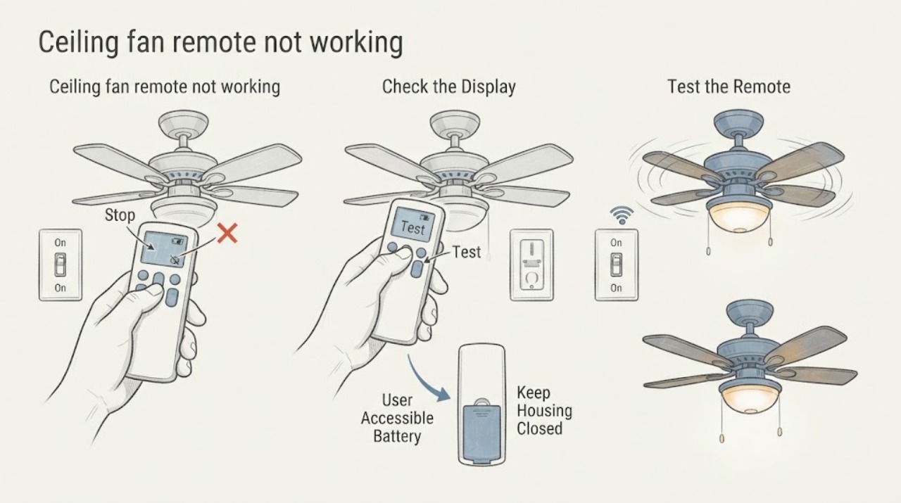 Ceiling fan remote not working