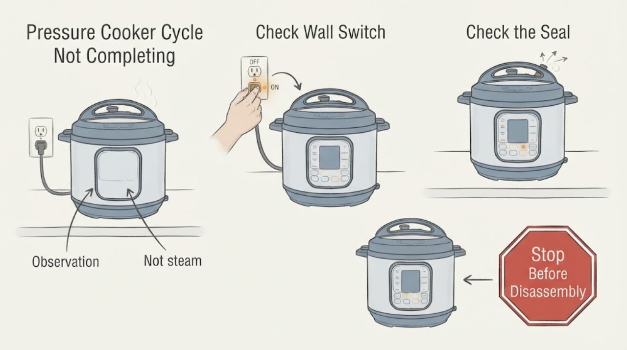 Pressure Cooker Cycle Not Completing