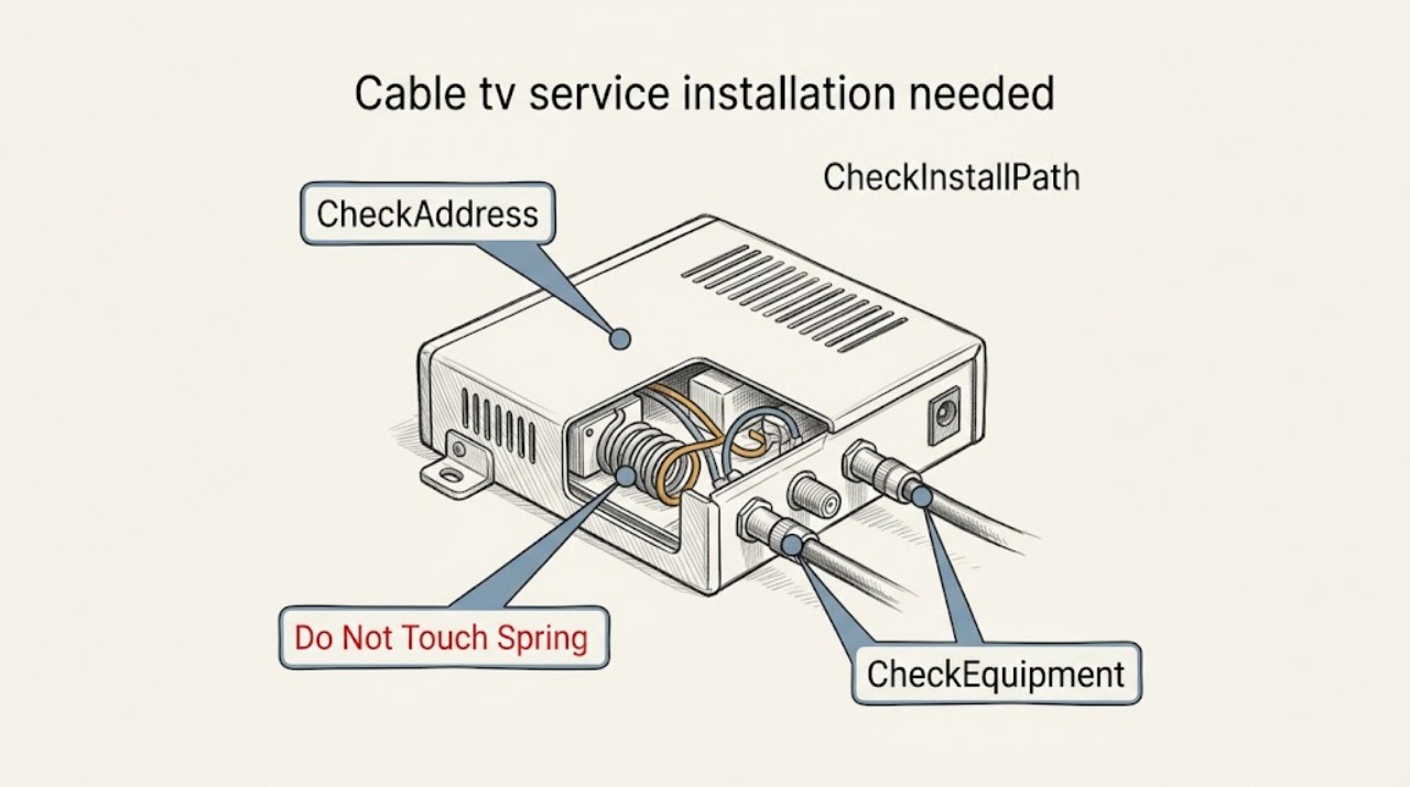 Cable tv service installation needed