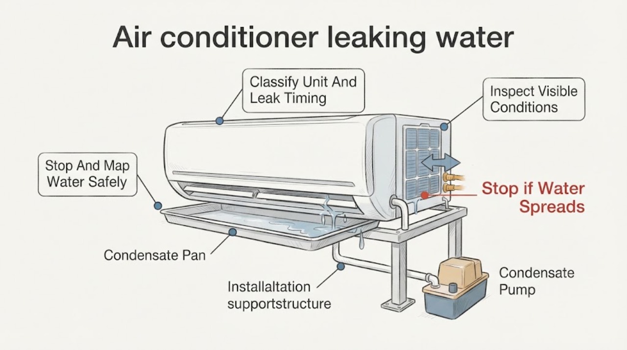 Air conditioner leaking water