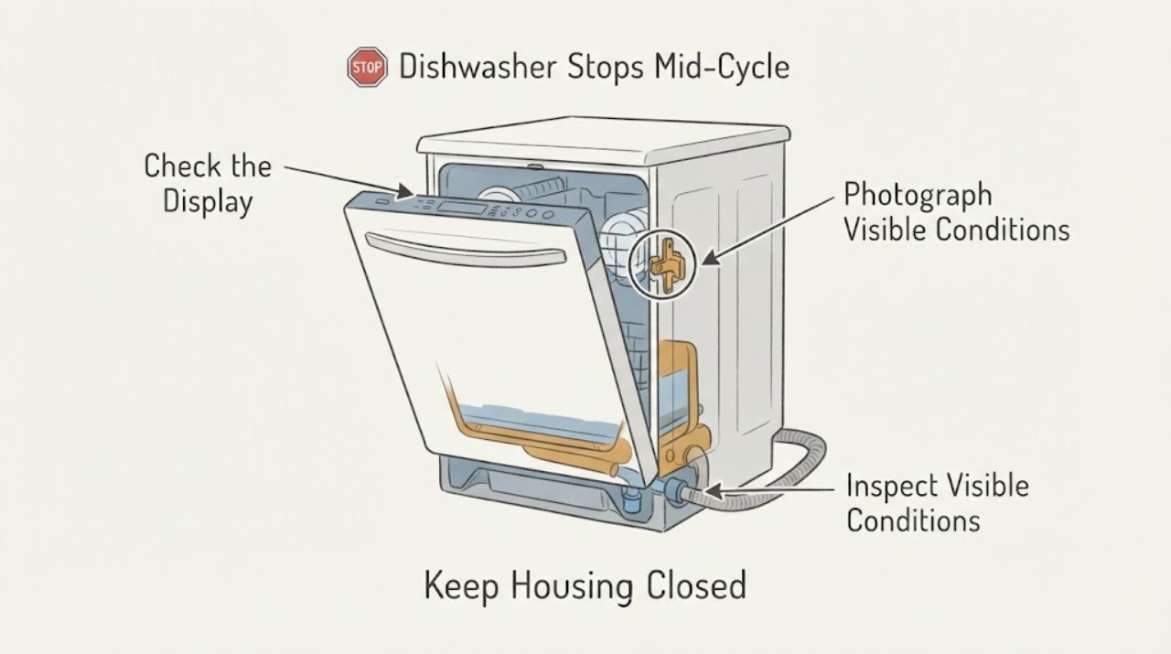Dishwasher Stops Mid-Cycle